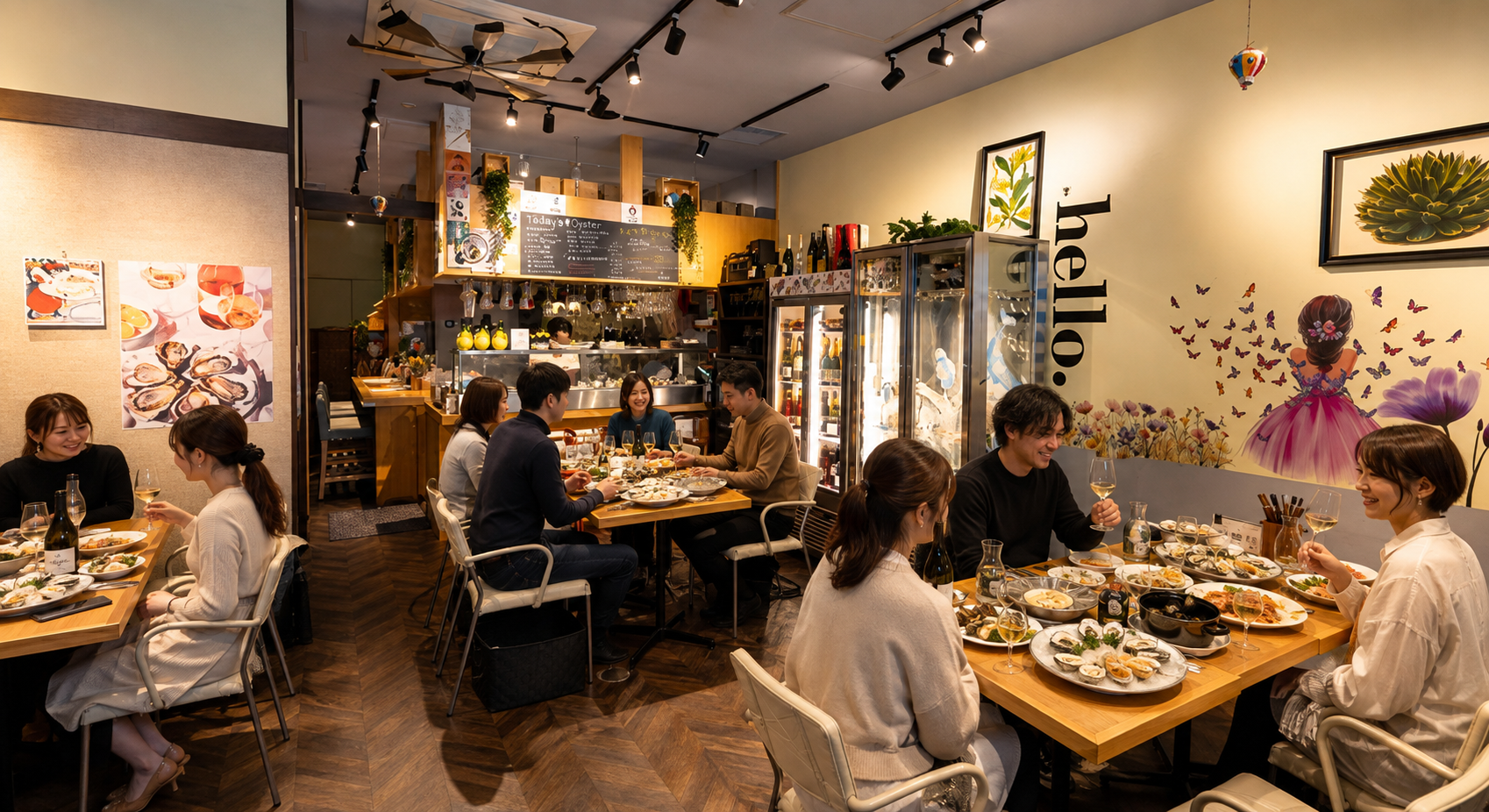 店内で食事を楽しむお客様
